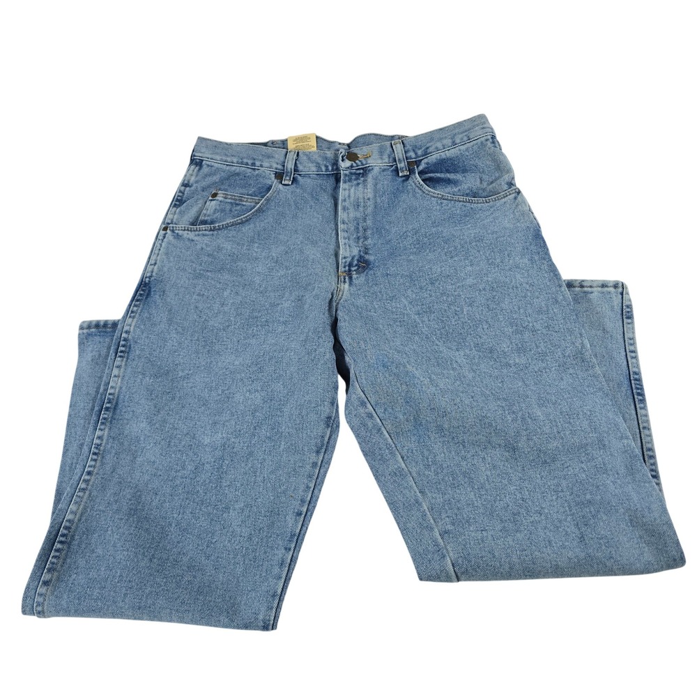 Wrangler Rugged Wear Relaxed Fit Jeans Mens 36x30 Light Wash Denim 35001VI